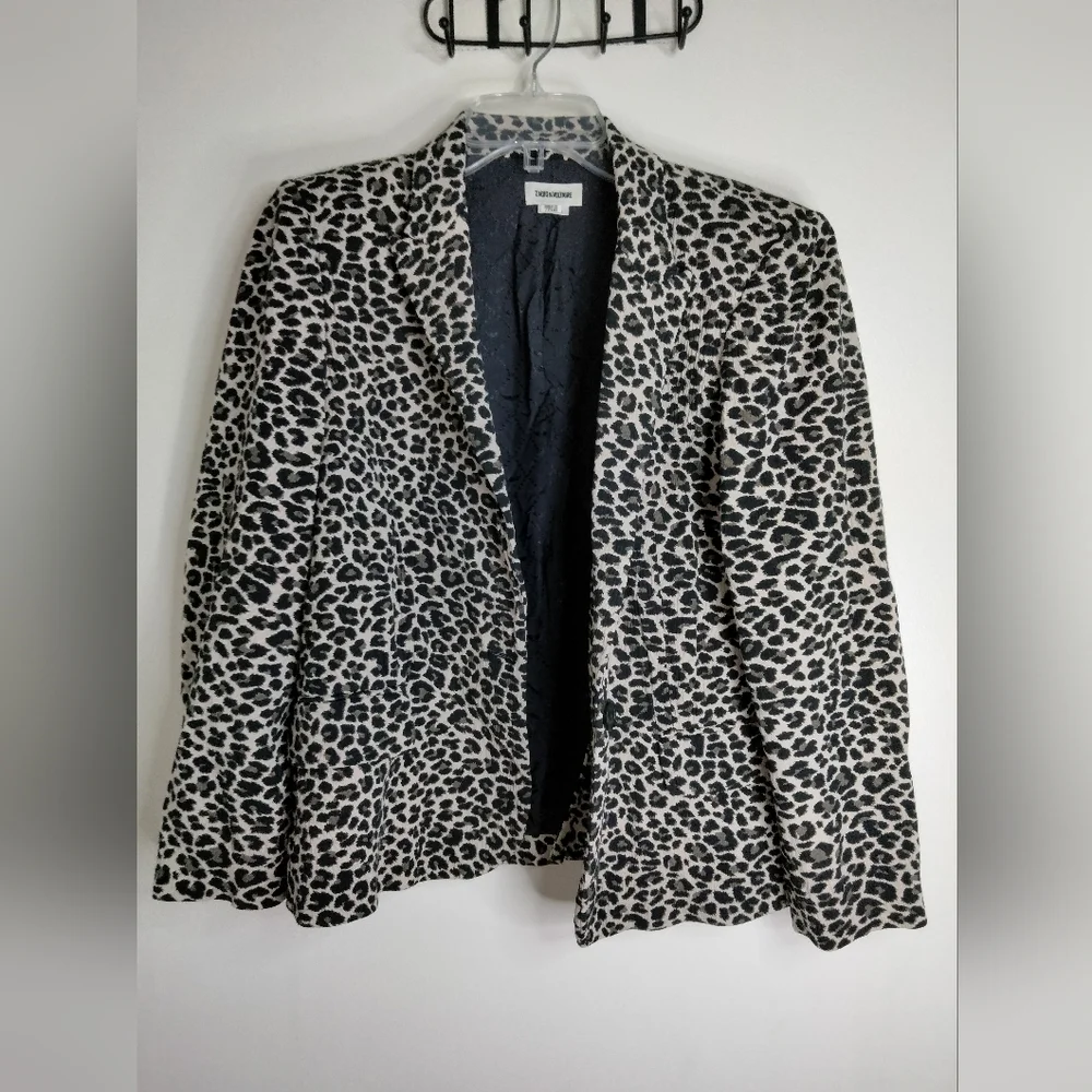 Zadig & Voltaire (Size 36) Animal Print Button Interior Lined LS Blazer Jacket